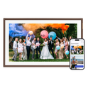 ARZOPA D15 15.6” WiFi Porta-Retrato Digital | Design Retro Marrom e Tela Anti-Reflexo