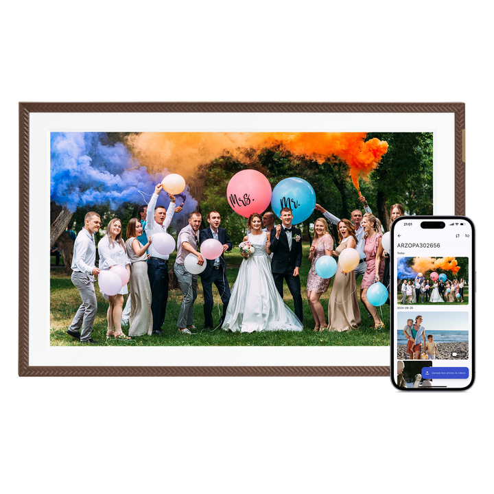 ARZOPA D15 15.6” WiFi Porta - Retrato Digital | Design Retro Marrom e Tela Anti - Reflexo - ARZOPA/BR