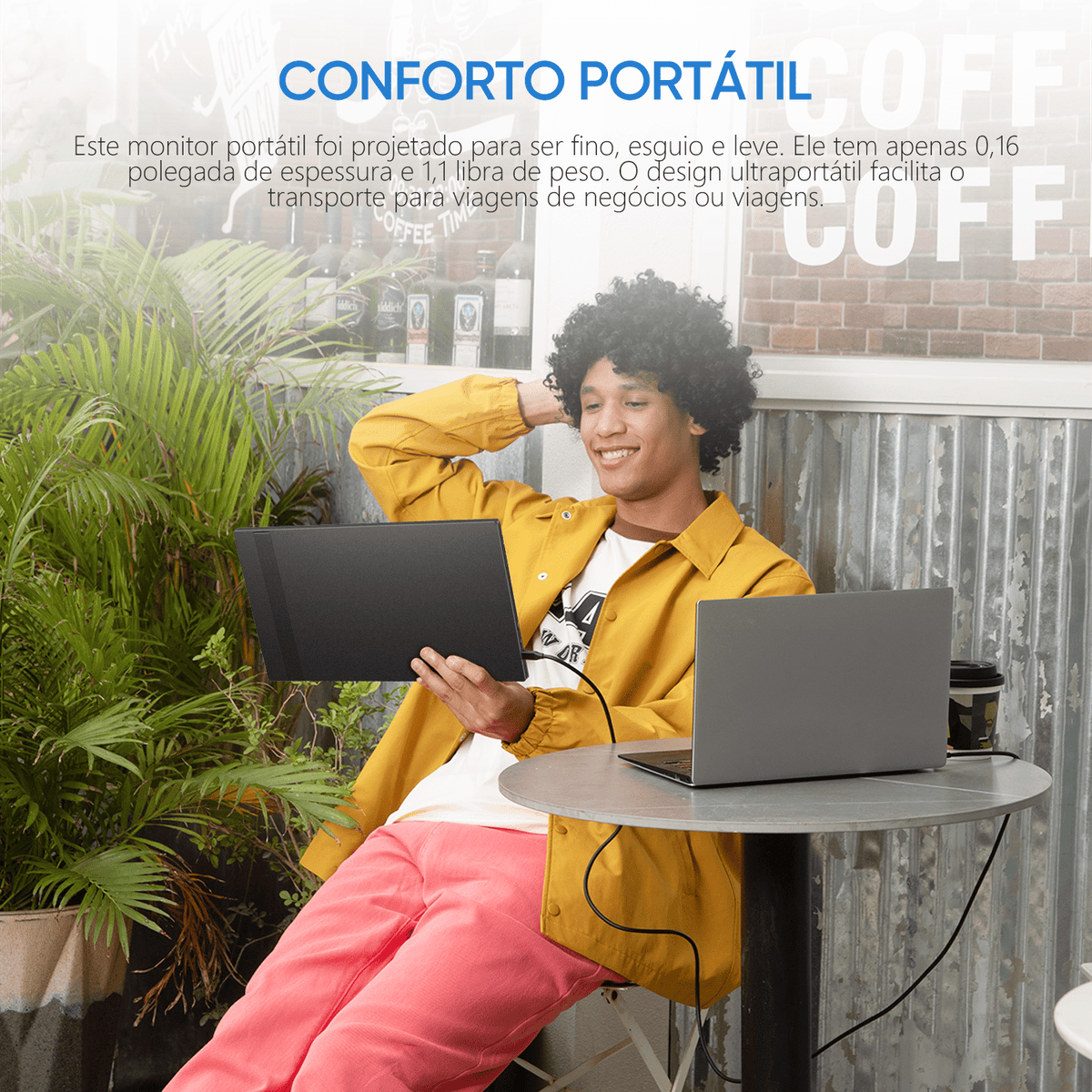 Arzopa A1S Ultrafino Monitor Portátil | 14” FHD 1080P - ARZOPA/BR