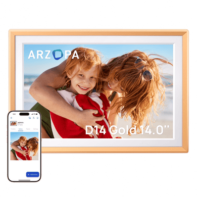 Arzopa D14 Champanhe Dourado WiFi Porta-retratos Digital