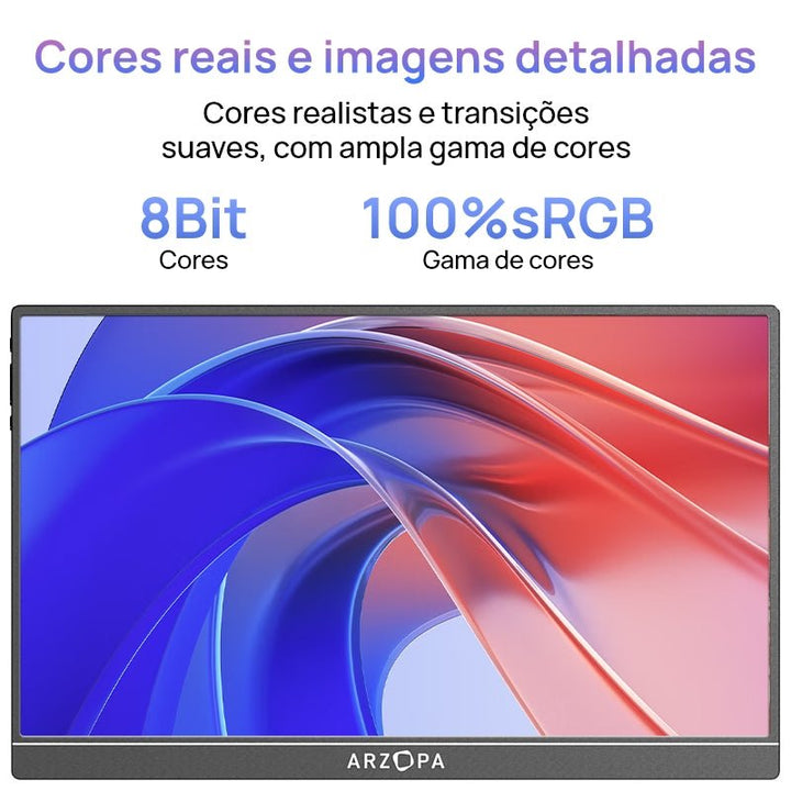 Arzopa A1M 17,3'' Ultrafino Monitor Portátil - 1080P FHD, IPS Tela Extendida - ARZOPA/BR