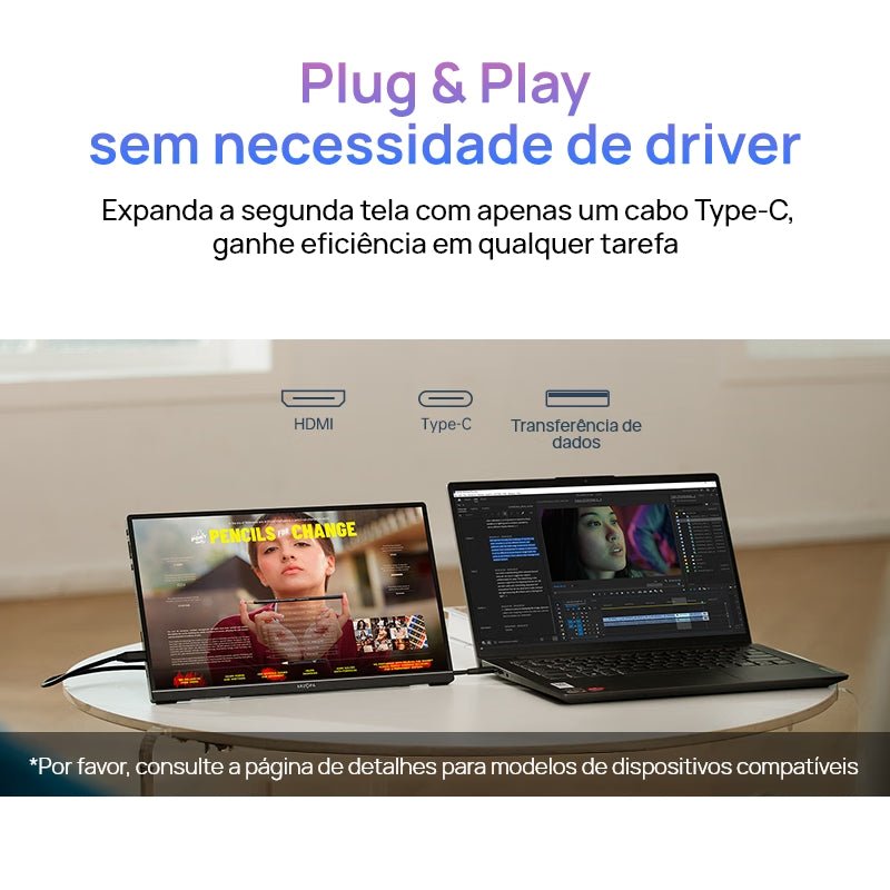 17,3'' Ultrafino Monitor Portátil Arzopa A1M para Laptop | 1080P FHD ...