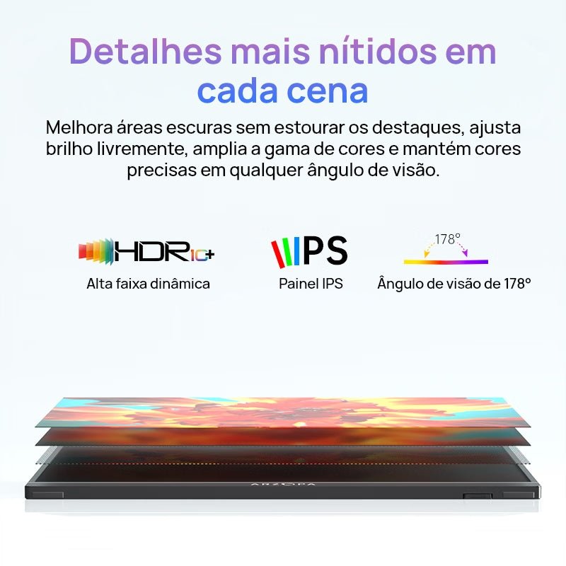 Arzopa A1M 17,3'' Ultrafino Monitor Portátil - 1080P FHD, IPS Tela Extendida - ARZOPA/BR