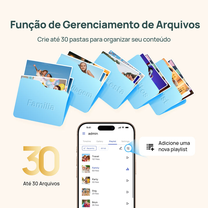 Arzopa D10 Champanhe Dourado WiFi Porta Retrato Digital - ARZOPA/BR