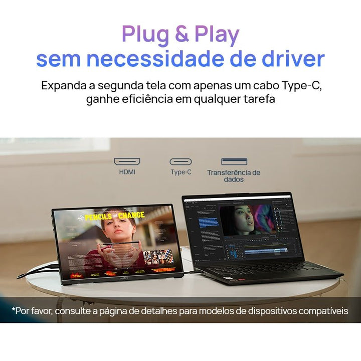 Arzopa Z1FC 144hz Monitor Portátil Gamer - 16,1 polegadas 100%sRGB IPS FHD - ARZOPA/BR