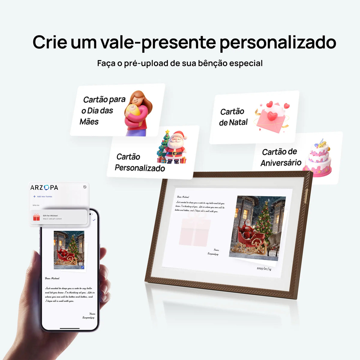 Arzopa D10 WiFi Porta Retrato Digital - ARZOPA/BR