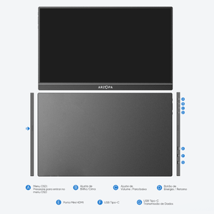 Arzopa S1 15.6'' Monitor Portátil - 1080P Full HD para Notebook