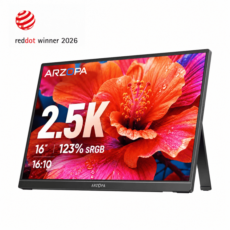 Arzopa Z1RC - 2,5K Monitor Portátil De 16 Polegadas QHD 500nits Com Tela IPS - ARZOPA/BR