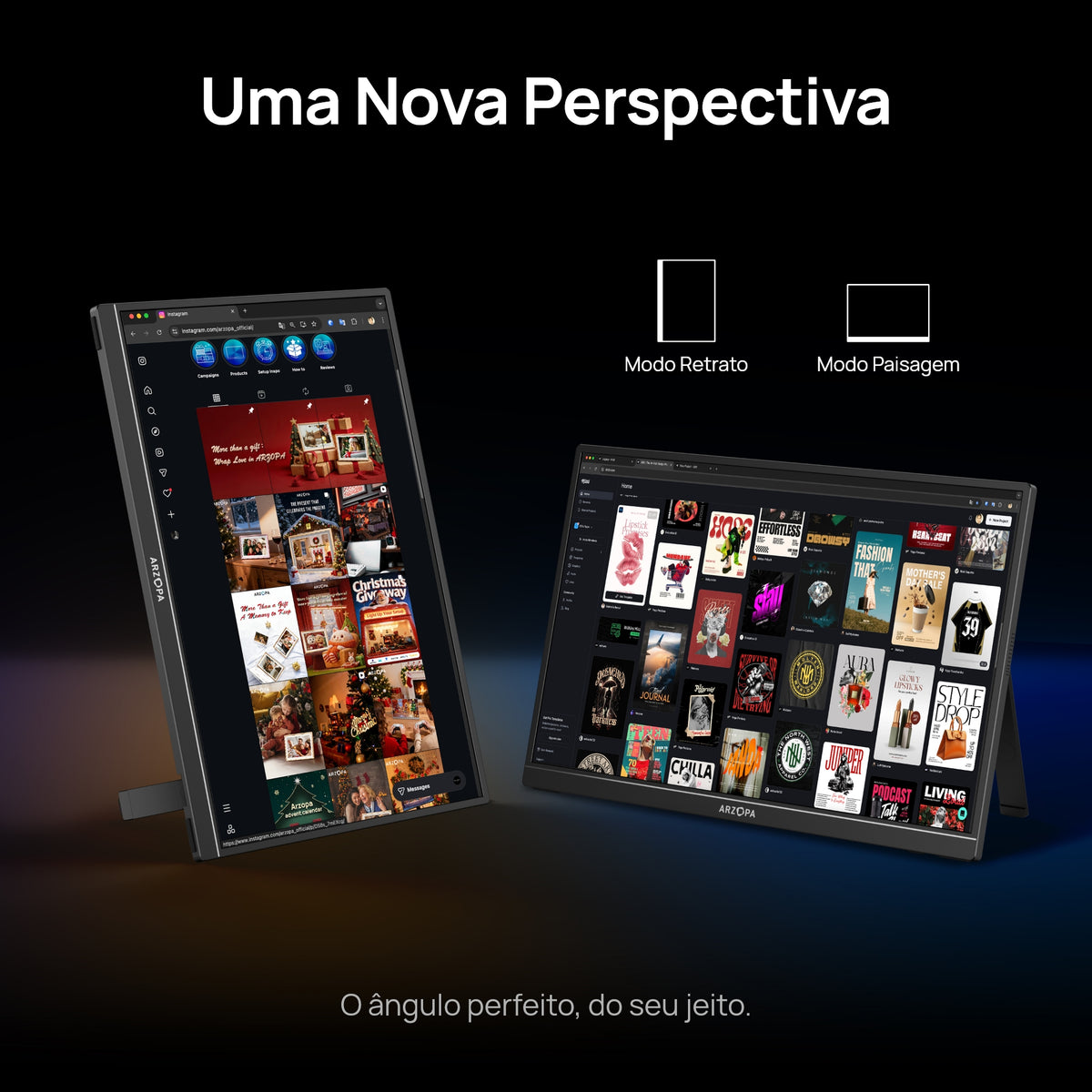 Arzopa Z1RC - 2,5K Monitor Portátil De 16 Polegadas QHD 500nits Com Tela IPS - ARZOPA/BR