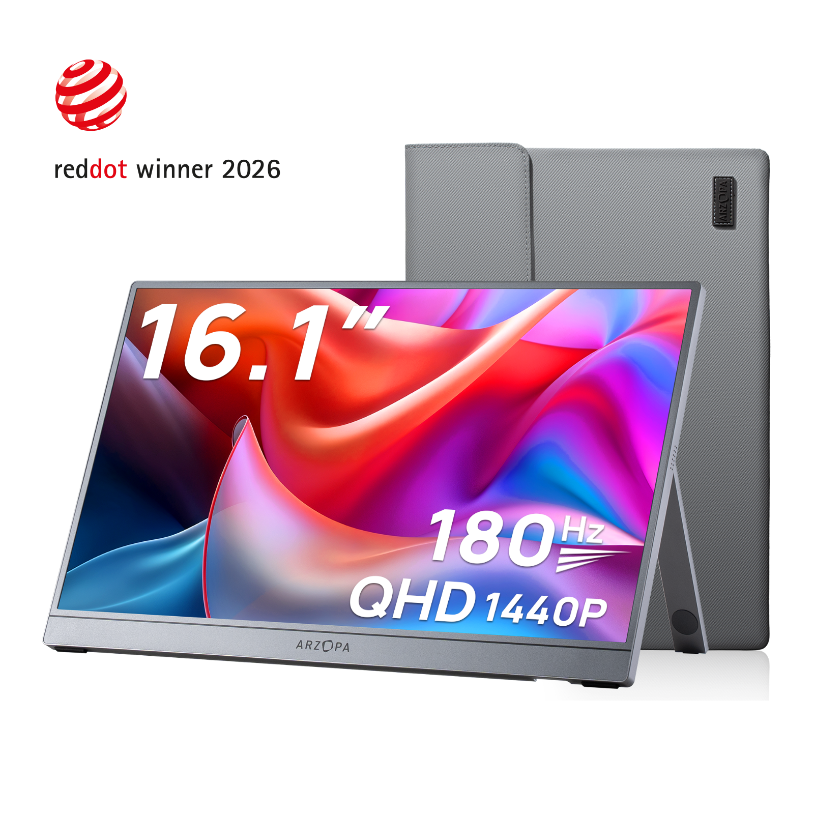 Arzopa Z3FC 16.1'' 180hz Monitor Portátil Gamer 2K QHD - Com Bolsa Brinde - ARZOPA/BR