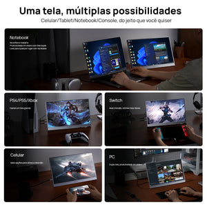 Arzopa Z3FC 16.1'' 180hz Monitor Portátil Gamer 2K QHD - Com Bolsa Brinde - ARZOPA/BR