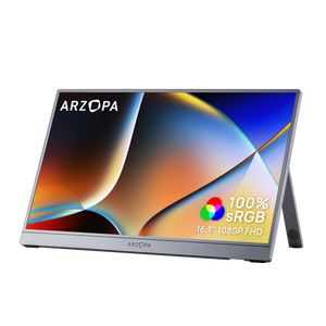 Arzopa Z1C Monitor Portátil - 16.1" Full HD 1080P Extensor de Monitor 100% sRGB - ARZOPA/BR